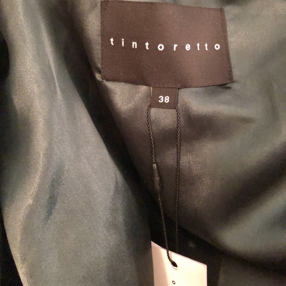 NWT leather jacket faux fur collar Made in Spain. - Picture 8 of 12